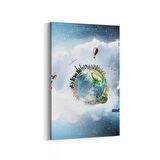 Olla 17666D Uzay Görseli Dikey Kanvas Tablo (Ölçü: 60X90)