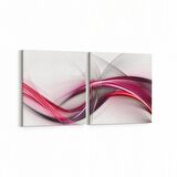Olla 10108K2Y Abstract Görsel Kare 2'li Yatay Kanvas Tablo (Ölçü: 125X60)