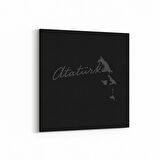 Olla 12407K Mustafa Kemal Atatürk Kare Kanvas Tablo (Ölçü: 25X25)