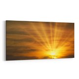 Olla 15923YD Günbatımı Görseli Yatay Dar Kanvas Tablo (Ölçü: 60X30)