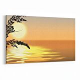 Olla 16137Y Günbatımı Görseli Yatay Kanvas Tablo (Ölçü: 150X100)