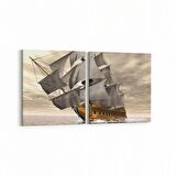 Olla 12284K2Y Araç Görseli Kare 2'li Yatay Kanvas Tablo (Ölçü: 85X40)