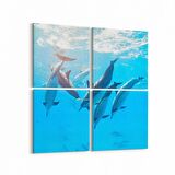 Olla 12865K4 Deniz / Okyanus Görseli Kare 4'lü Kanvas Tablo (Ölçü: 65X65)