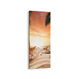 Olla 16038DI Günbatımı Görseli Dikey İnce Kanvas Tablo (Ölçü: 40X120)
