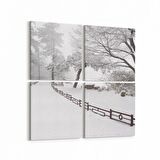 Olla 13257K4 Doğa / Manzara Görseli Kare 4'lü Kanvas Tablo (Ölçü: 145X145)