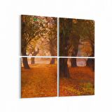 Olla 14584K4 Doğa / Manzara Görseli Kare 4'lü Kanvas Tablo (Ölçü: 65X65)