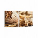 Olla 15271K2Y Gıda Görseli Kare 2'li Yatay Kanvas Tablo (Ölçü: 65X30)