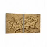 Olla 16250K2Y Heykel / Sanat Görseli Kare 2'li Yatay Kanvas Tablo (Ölçü: 145X70)