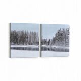 Olla 13610K2Y Doğa / Manzara Görseli Kare 2'li Yatay Kanvas Tablo (Ölçü: 105X50)