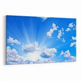 Olla 15753Y Gökyüzü Bulut Görseli  Yatay Kanvas Tablo (Ölçü: 90X60)