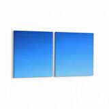 Olla 15623K2Y Gökyüzü Bulut Görseli Kare 2'li Yatay Kanvas Tablo (Ölçü: 125X60)