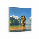 Olla 16635K Kumsal / Sahil Görseli Kare Kanvas Tablo (Ölçü: 25X25)