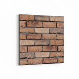 Olla 17418K Taş / Tuğla Görseli Kare Kanvas Tablo (Ölçü: 25X25)