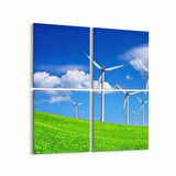 Olla 14245K4 Doğa / Manzara Görseli Kare 4'lü Kanvas Tablo (Ölçü: 145X145)