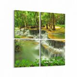 Olla 13330K4 Doğa / Manzara Görseli Kare 4'lü Kanvas Tablo (Ölçü: 125X125)