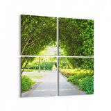 Olla 13639K4 Doğa / Manzara Görseli Kare 4'lü Kanvas Tablo (Ölçü: 145X145)