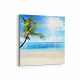 Olla 16518K Kumsal / Sahil Görseli Kare Kanvas Tablo (Ölçü: 30X30)