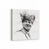 Olla 12405K Mustafa Kemal Atatürk Kare Kanvas Tablo (Ölçü: 100X100)