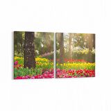 Olla 13942K2Y Doğa / Manzara Görseli Kare 2'li Yatay Kanvas Tablo (Ölçü: 125X60)