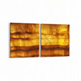 Olla 16657K2Y Mermer Desen Görsel Kare 2'li Yatay Kanvas Tablo (Ölçü: 125X60)