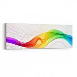 Olla 10065YI Abstract Görsel Yatay İnce Kanvas Tablo (Ölçü: 90X30)