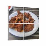 Olla 15070K4 Gıda Görseli Kare 4'lü Kanvas Tablo (Ölçü: 65X65)