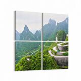 Olla 13278K4 Doğa / Manzara Görseli Kare 4'lü Kanvas Tablo (Ölçü: 145X145)