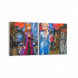 Olla 12737K2Y Çocuk Odası Görseli 2'li Yatay Kanvas Tablo (Ölçü: 145X70)