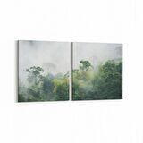 Olla 14086K2Y Doğa / Manzara Görseli Kare 2'li Yatay Kanvas Tablo (Ölçü: 145X70)