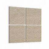 Olla 10049K4 Abstract 3 Boyut Görsel Kare 4'lü Kanvas Tablo (Ölçü: 145X145)