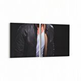 Olla 16818K2Y Model / Manken Görseli 2'li Yatay Kanvas Tablo (Ölçü: 105X50)