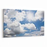 Olla 15420Y Gökyüzü Bulut Görseli  Yatay Kanvas Tablo (Ölçü: 90X60)