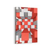 Olla 10028D Abstract 3 Boyut Görsel Dikey Kanvas Tablo (Ölçü: 50X75)