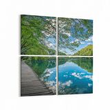 Olla 13630K4 Doğa / Manzara Görseli Kare 4'lü Kanvas Tablo (Ölçü: 145X145)