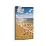 Olla 16528DD Kumsal / Sahil Görseli Dikey Dar Kanvas Tablo (Ölçü: 30X60)