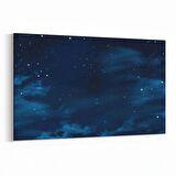Olla 14741Y Gece Gökyüzü Görseli Yatay Kanvas Tablo (Ölçü: 70X50)