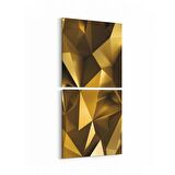 Olla 10198K2D Abstract Görsel Kare 2'li Dikey Kanvas Tablo (Ölçü: 30X65)