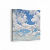 Olla 15545K Gökyüzü Bulut Görseli  Kare Kanvas Tablo (Ölçü: 25X25)