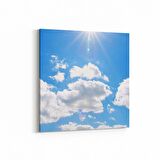 Olla 15474K Gökyüzü Bulut Görseli  Kare Kanvas Tablo (Ölçü: 25X25)