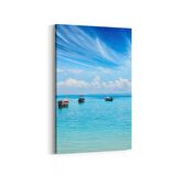 Olla 16644D Kumsal / Sahil Görseli Dikey Kanvas Tablo (Ölçü: 100X150)