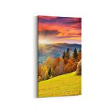 Olla 15918DD Günbatımı Görseli Dikey Dar Kanvas Tablo (Ölçü: 60X120)