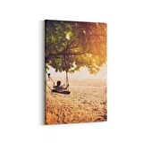 Olla 16029D Günbatımı Görseli Dikey Kanvas Tablo (Ölçü: 70X105)