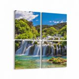 Olla 13993K4 Doğa / Manzara Görseli Kare 4'lü Kanvas Tablo (Ölçü: 125X125)