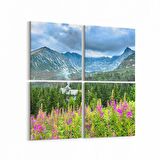 Olla 14360K4 Doğa / Manzara Görseli Kare 4'lü Kanvas Tablo (Ölçü: 145X145)