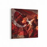 Olla 17554K Türk Bayrağı Görseli Kare Kanvas Tablo (Ölçü: 25X25)