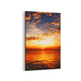 Olla 15932D Günbatımı Görseli Dikey Kanvas Tablo (Ölçü: 70X105)