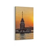 Olla 16058DD Günbatımı Görseli Dikey Dar Kanvas Tablo (Ölçü: 60X120)