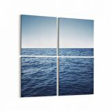 Olla 12883K4 Deniz / Okyanus Görseli Kare 4'lü Kanvas Tablo (Ölçü: 65X65)