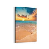 Olla 16068D Günbatımı Görseli Dikey Kanvas Tablo (Ölçü: 60X90)