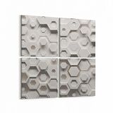 Olla 14945K4 Geometrik Desen Görseli Kare 4'lü Kanvas Tablo (Ölçü: 125X125)